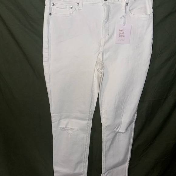 LC Lauren Conrad Women's White Skinny Jeans-size 14L - Picture 1 of 5